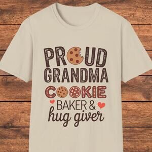 Proud Grandma Cookie Baker T-Shirt, Funny Grandma Baking Shirt